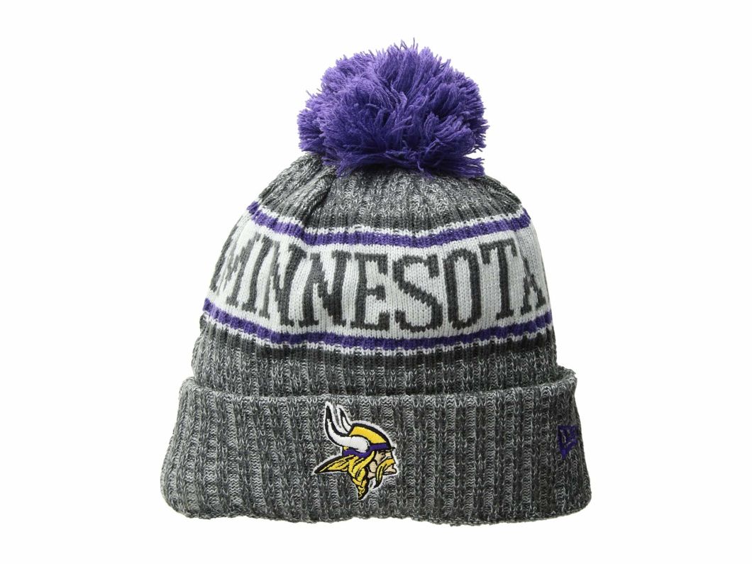 100% Acrylic Custom Winter Warm Beanie Knitted Viking Hat Patch