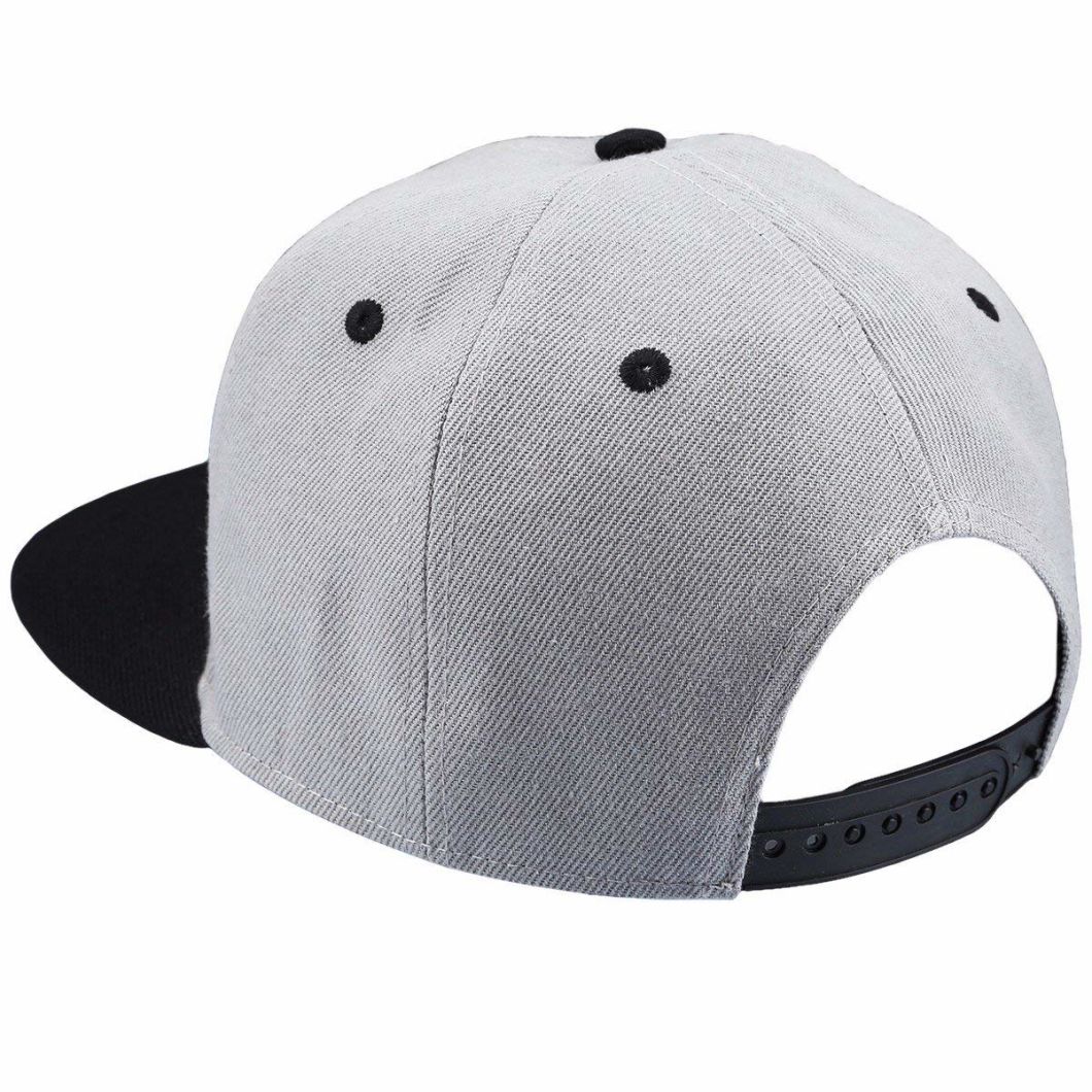 100% Polyester Unisex Adjustable Flat Bill Trucker Plain Snapback Cap
