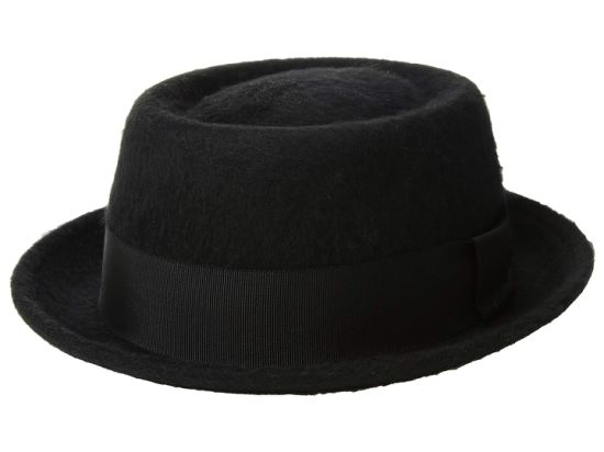 Brushed Wool Grosgrain Ribbon Hatband Bowler Hat with Short Brim