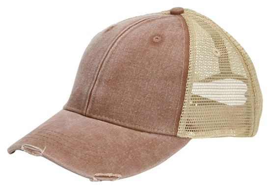 Sedex Audit Custom Cotton 6-Panel Trucker Pigment-Dyed Distressed Baseball Cap