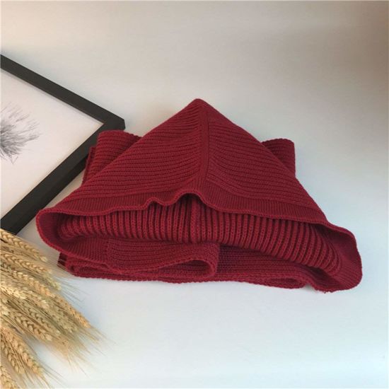 BSCI Audit Winter Warm 100% Pashmina Crochet Knit Hat with Scarf