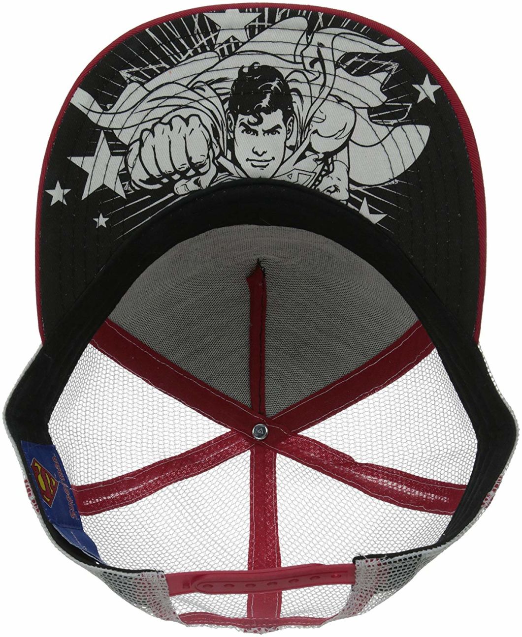 BSCI Audit Adjustable Superman Patch Rubber Snapback Cap with Mesh