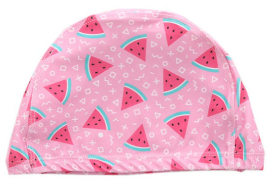 Promotional Beach Hat Custom Kid Cartoon Swimwear Fashion Lycra Swim Cap with Nylon