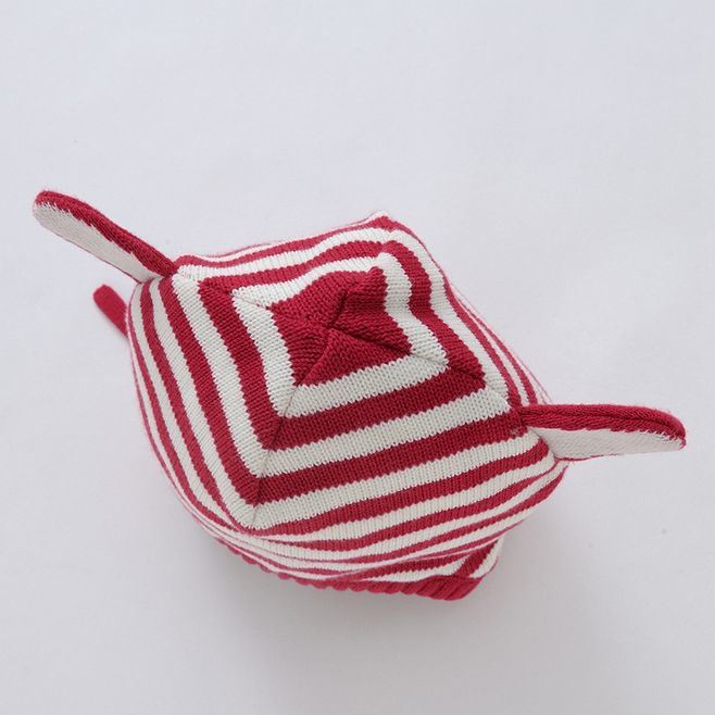 Wholesale Polyester Custom Winter Knitted Beanie Baby Hat with Earflap