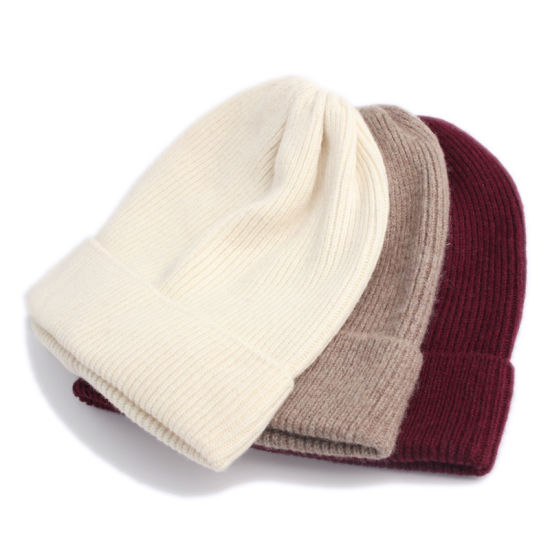 Plain Color Unisex Wool Winter Warm Custom Knitted Beanie Hats