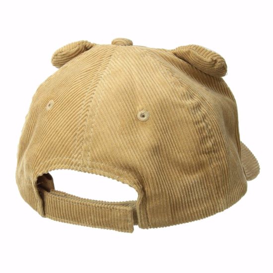 Children Kid 6-Panel Bear Ball Ear Cap with Interior Sweatband
