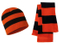 Wholesale Custom 100% Acrylic Winter Football Fan Rugby Scarf&Beanie Sets