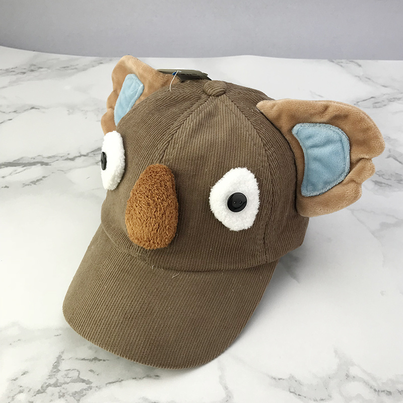 Embroidery Lovely Sports Animal Design Funny Children Cotton Cartoon Kids Cap