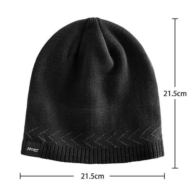 100% Soft Acrylic Custom Beanie Knitted Warm Black Hat Winter