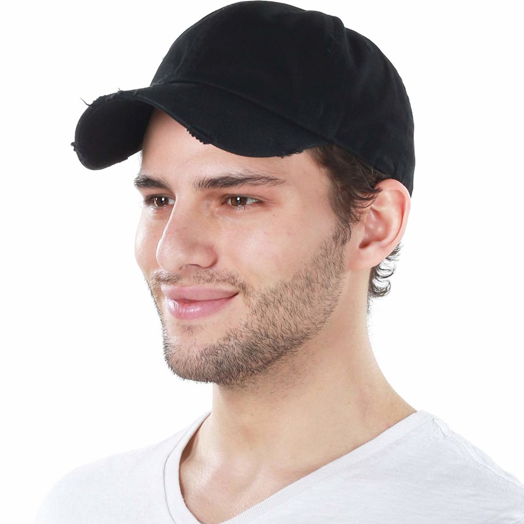 Man Women Adjustable Polo Trucker Washed Distressed Plain Dad Hat