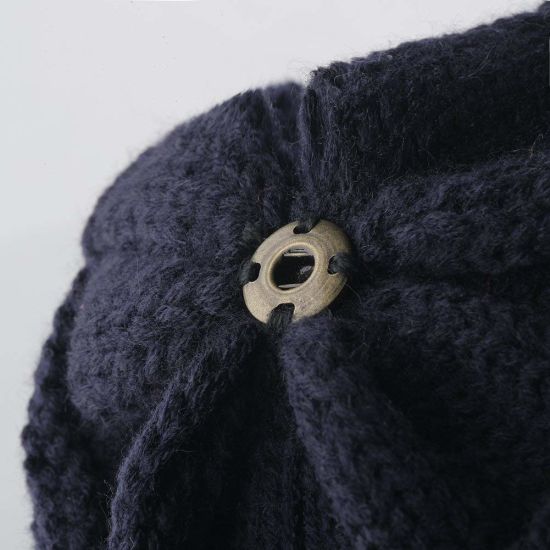 Acrylic Chunky Slouchy Beanie Knitted Fur POM Custom Bobble Hat