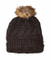 100% Acrylic Winter Warm Ribbed Edge Beanie Knitted Slouchy Pompoms Fur Hat