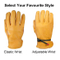 Full Cowhide Leather Flexible Durable Stretchable Tough Working Leather Glove