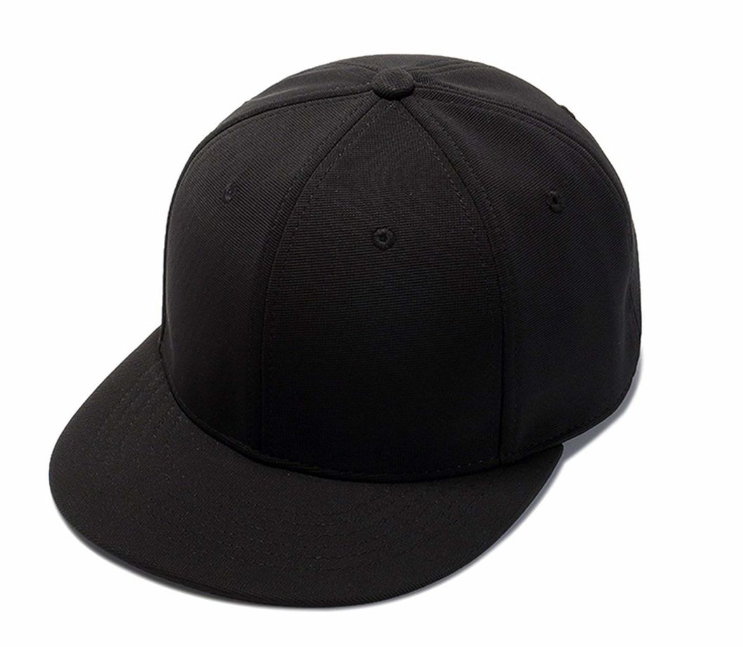 Adjustable Fashion Hip Hop Blank Customized Flat Brim Cap Snapback with 6 Embroidered Eyelets
