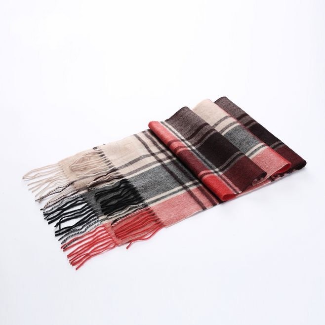 Sedex Audit Woven Plaid Factory Wholesale Winter Infinity Knit Scarf.