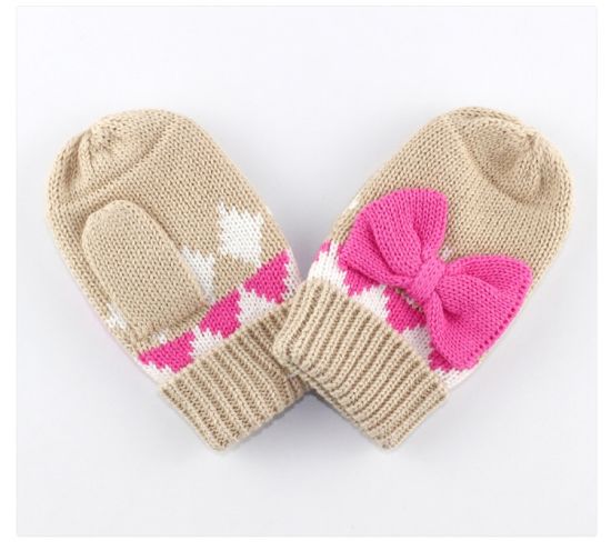 Custom Acrylic Embroidery Lovely Soft Knit Hat Glove Scarf Set