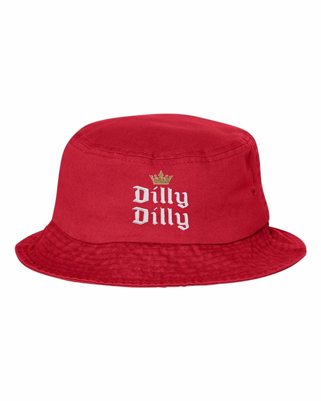 100% Cotton Promotional Flat Crown Embroidered Fashion Bucket Hat