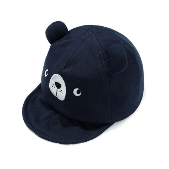 Sedex Audit Cartoon Bear Embroidery Cute Cotton Baby Boys Girls Summer Sun Hat