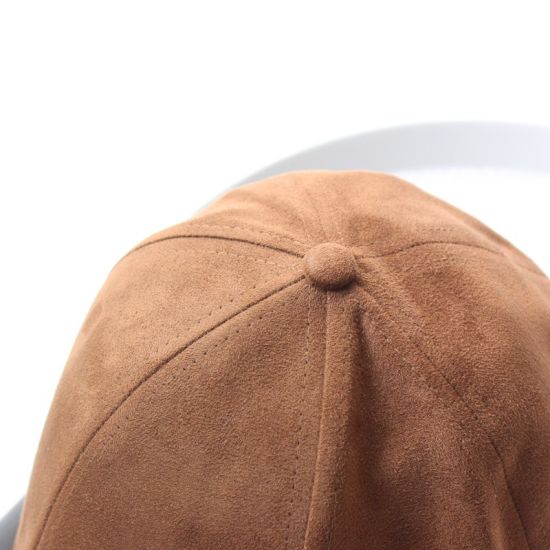 Blank Ladies Polyester Faux Suede New Arrival Camel Baseball Suede Cap