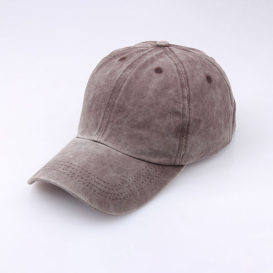 BSCI Audit Adjustable Plain Distressed Dyed Washed Cotton Baseball Cap