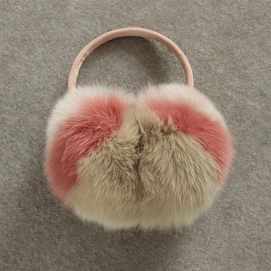 Winter Women Warm Fur Multicolor Earmuffs Rabbit Fur Earflap Ladies Cute Plush Earmuff