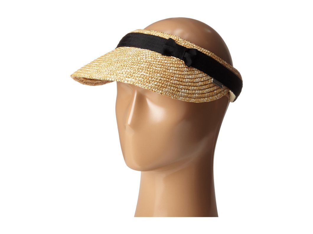 Sedex Audit Simplicity Grosgrain Hatband Sun Protection Straw Visor Hat