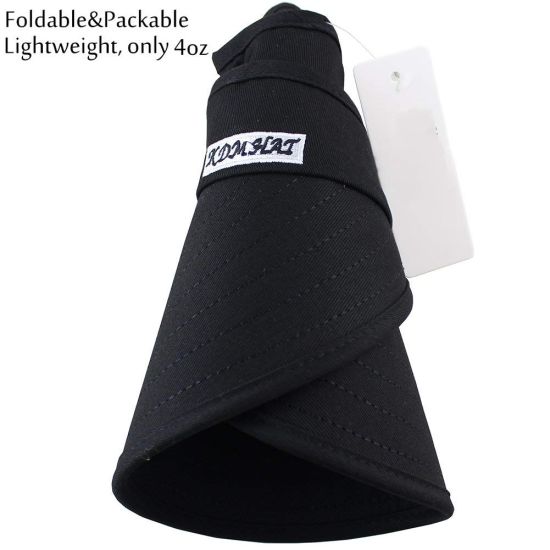 BSCI Audit 100% Cotton UV Protection Wide Brim Visor with Elastic Buckle