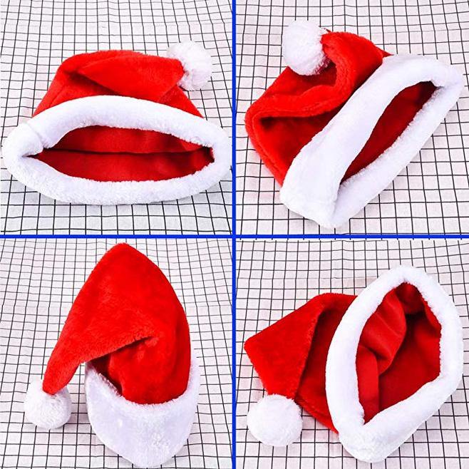 Wholesale Custom Christmas Beanie Santa Hat with Polyester for Children or Adult