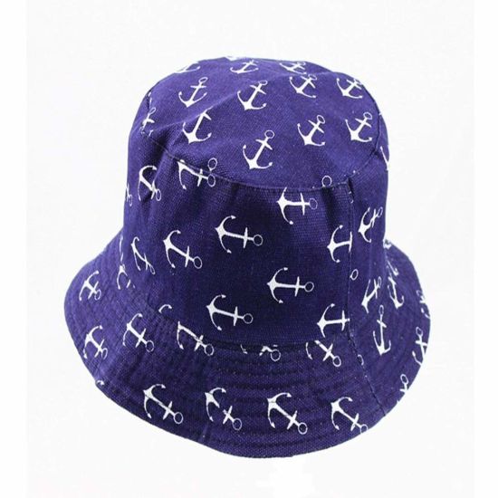 Packable Reversible Sun Protection Unisex Bucket Printed Hat with Canvas