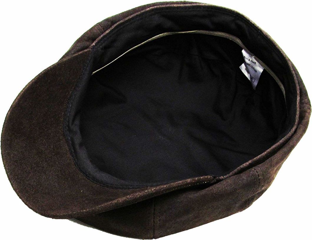 BSCI Audit Winter Adjustable Newsboy 100% Genuine Leather IVY Cap