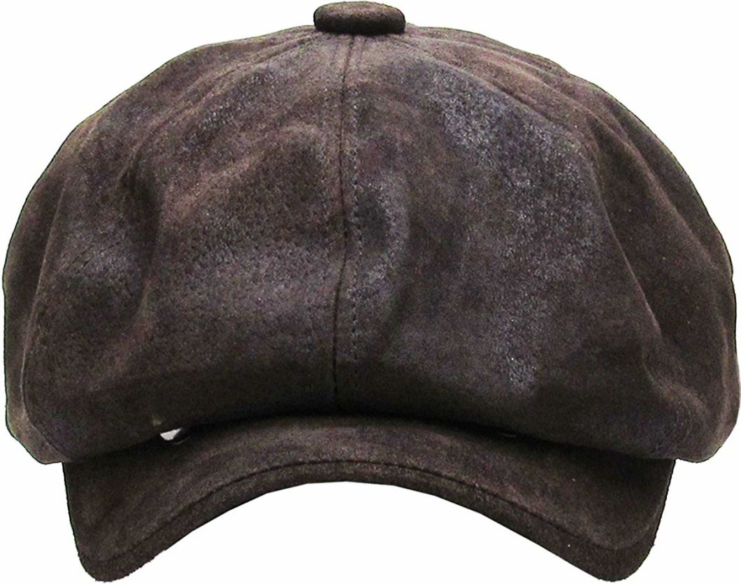 BSCI Audit Winter Adjustable Newsboy 100% Genuine Leather IVY Cap