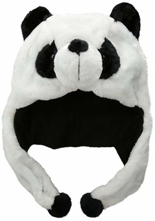 BSCI Audit Custom Polyester Fleece Lining Unisex Winter Beanie Animal Panda Hat with Earflap