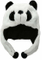 BSCI Audit Custom Polyester Fleece Lining Unisex Winter Beanie Animal Panda Hat with Earflap