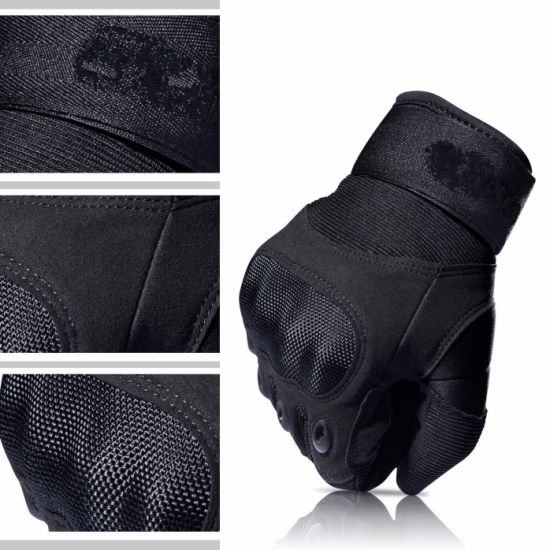 Adjustable Breathable Tactical Gloves Rubber Hard Knuckle Military Gloves