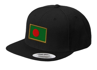 Custom 6-Panel Visor Snapback Embroidered Flag Bangladesh Cap
