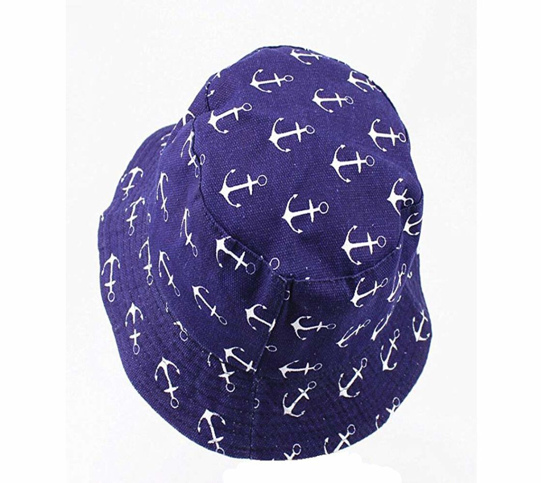 Packable Reversible Sun Protection Unisex Bucket Printed Hat with Canvas