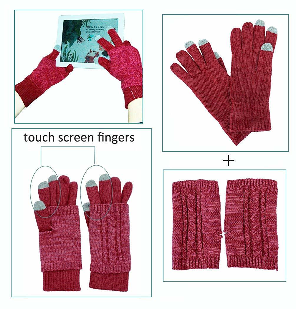 Sedex Audit 100% Acrylic Winter Fashion Warm Soft Cable Knit Hat Glove Scarf Set