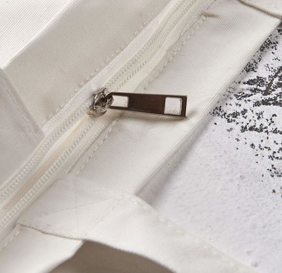 Promotional Heavy Duty Tote Cotton Shopping Bag with Zipper Pocket