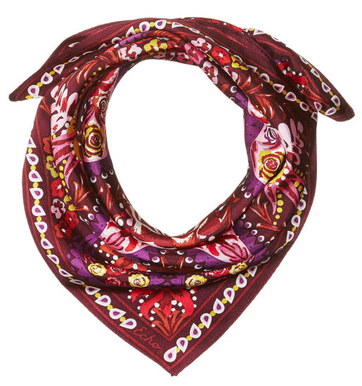 BSCI Audit Wholesale Custom Lady Flower Pattern Square Silk Bandana