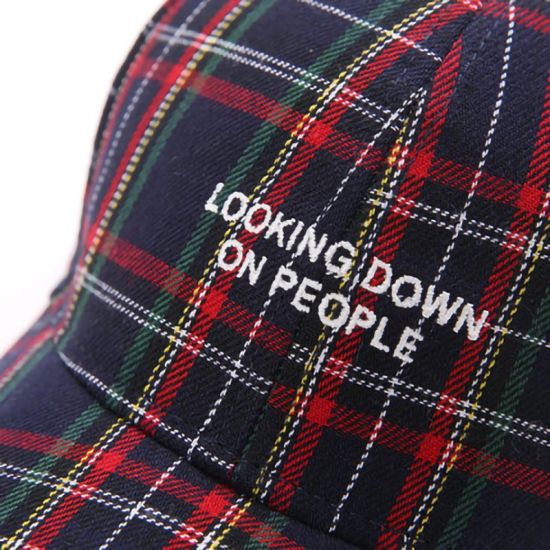 Fashion Checker Pattern Baseball Cap 6-Panel Sports Caps Hip Hop Street Dance Hat Promotional Cap