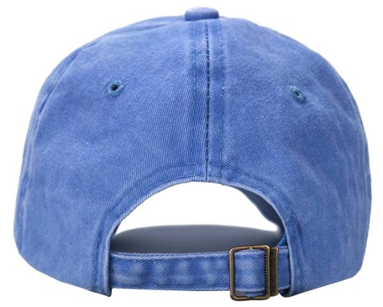 Wholesale Adjustable Plain Cotton Adjustable Washed Twill Baseball Blue Cap