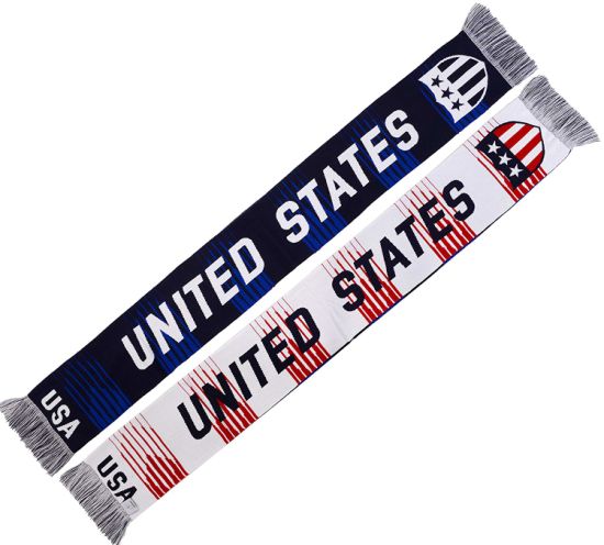 Sedex Audit 100% Acrylic Football USA Fan Scarf Double-Sided Knit Soccer Scarf