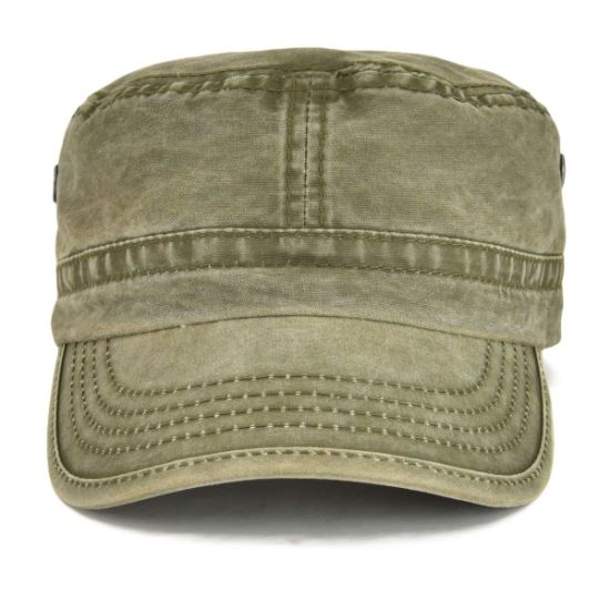 Adjustable Cadet Army Hat Vintage Cap Washed Cotton Military Cap