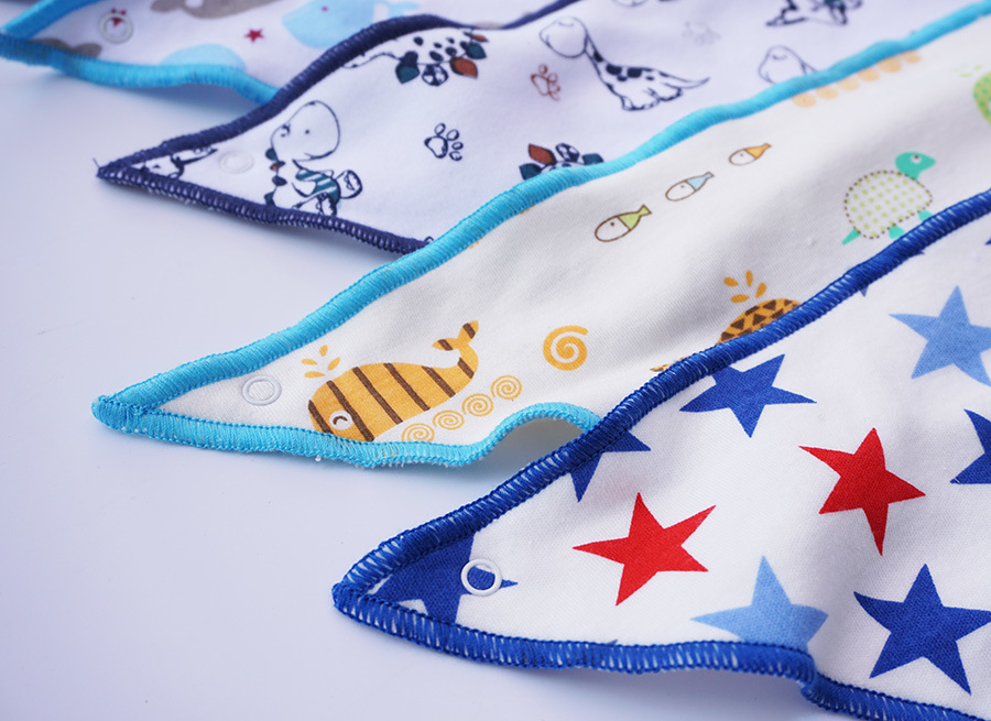 Custom Triangle Cotton Muslin Wholesale Print Organic Disposable Baby Bibs