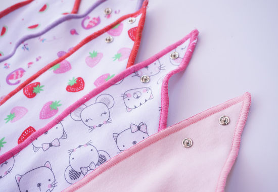 Custom Triangle Cotton Muslin Wholesale Print Organic Disposable Baby Bibs