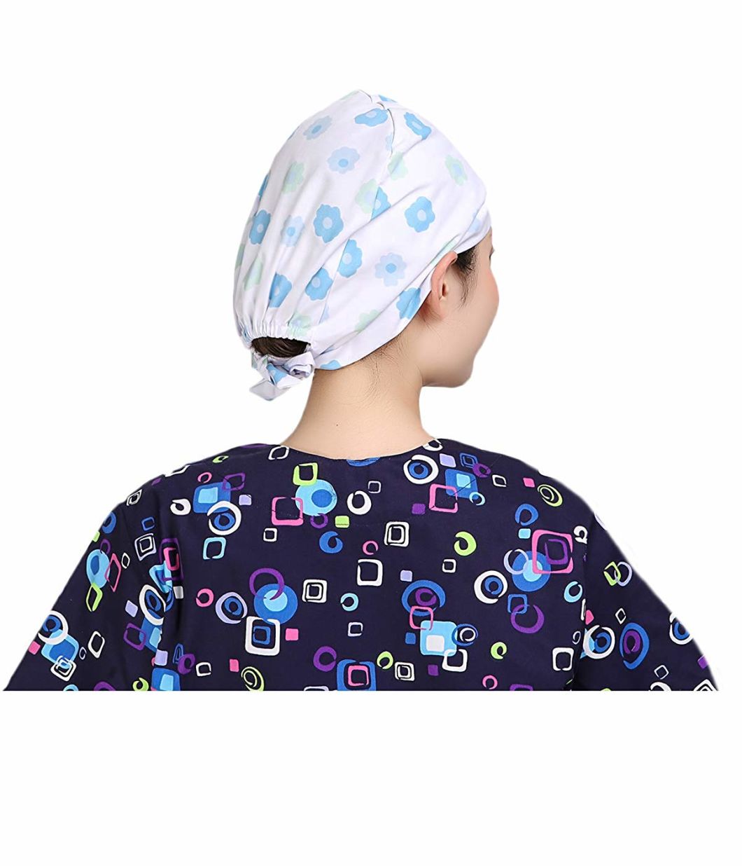 Wholesale 100% Cotton Adjustable Cord Breathable Spacious Scrub Hat
