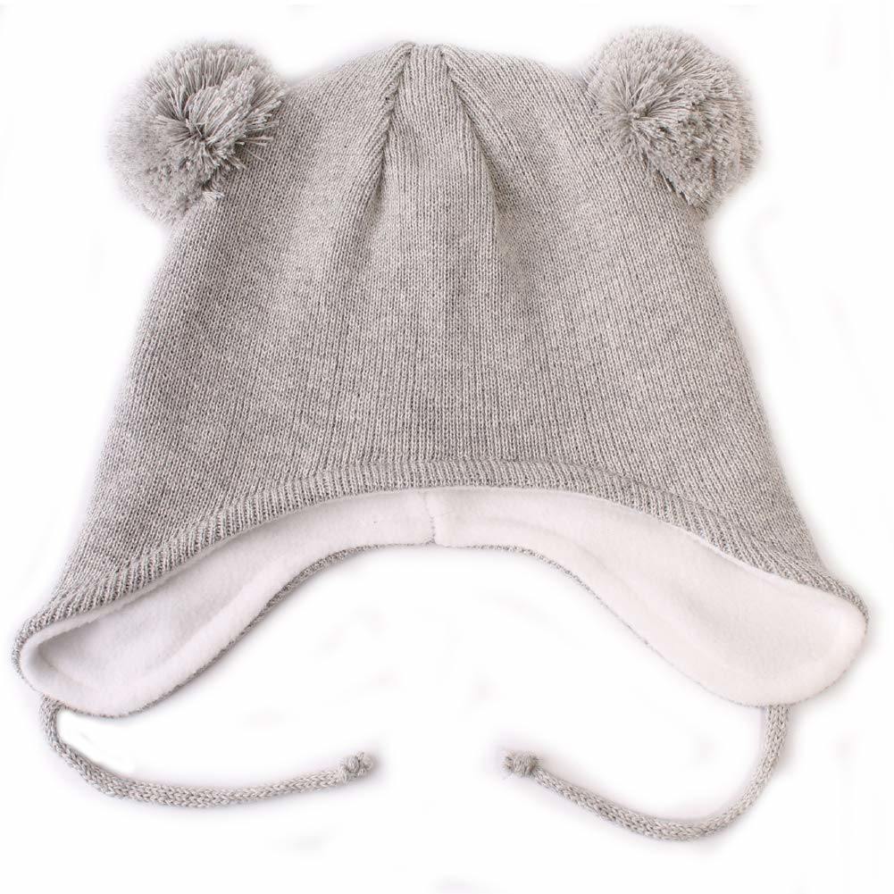Toddler Soft Warm Fleece Lining Beanie Earflap Baby Hat Cap