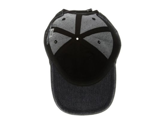 Curved Brim Black Embroidered Baseball Dad Hat Custom with Interior Sweatband