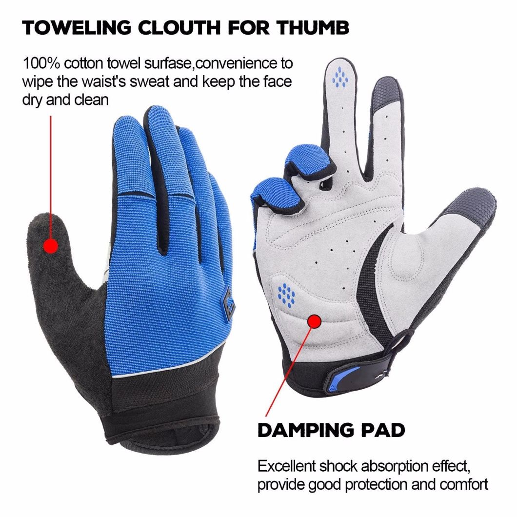 Elasticized Fabric Cycling Gloves Mountain Bike Gloves Road Racing Touch Recognition Full Finger Bicycle Gloves Man Women