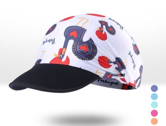 Custom Fashion Polyester Print Sublimation Cycling Cap with Soft Curved Brim